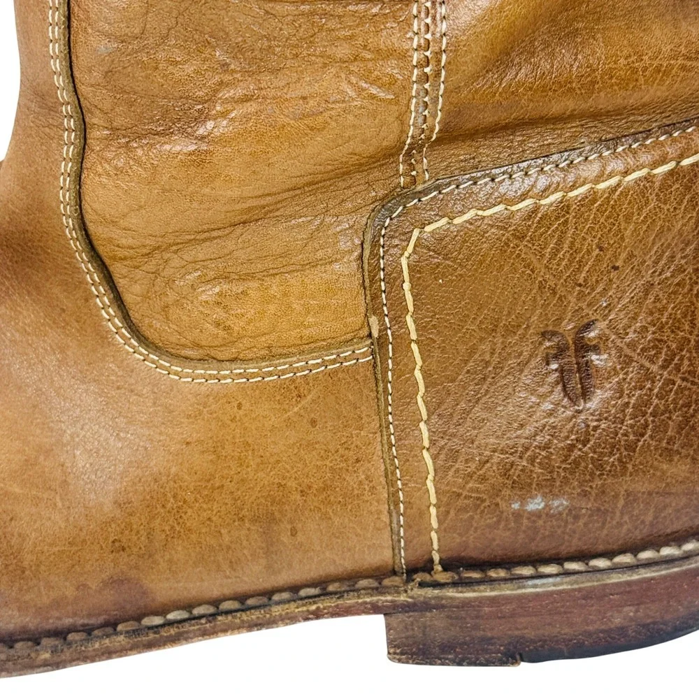 Frye Paige‎ Tall Riding Boots Women's 9.5B Tan Leather Classic Equestrian Chic